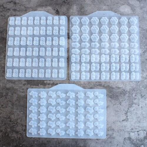 Bear Dinosaur Cat DIY Transparent UV Resin Liquid Silicone Silicone Mold Sugar Candy Chocolate Gumpaste Mould Cake Decorating