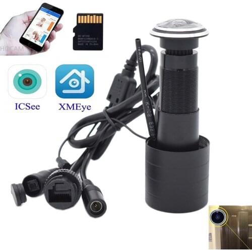 1.8MM Fisheye Lens CSEE 307E Starlight 1080P door eye ip camera CCTV indoor Onvif P2P Miniature Bullet Mini IP Web Cam Gate