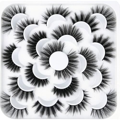 10 Pairs 3D Mink Lashes Natural Long False Eyelashes Soft Dramatic Mink Eyelashes Eyelashes Extension Eyelash Cosmetics 2021 NEW