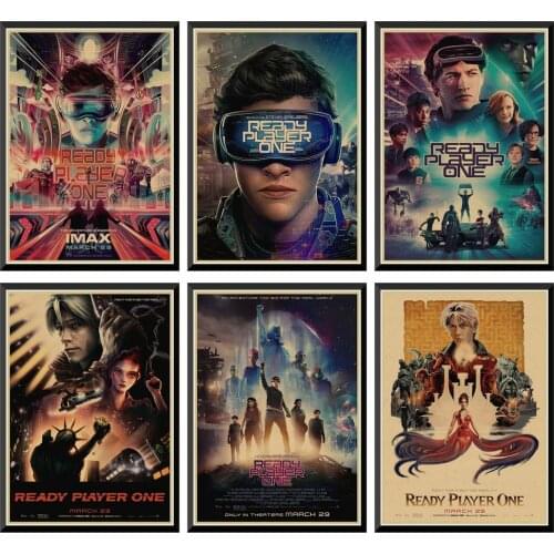 Ready Player One Movie Poster Kraft Paper High Print Art Painting Home Decor Wall Sticker 42X30Cm