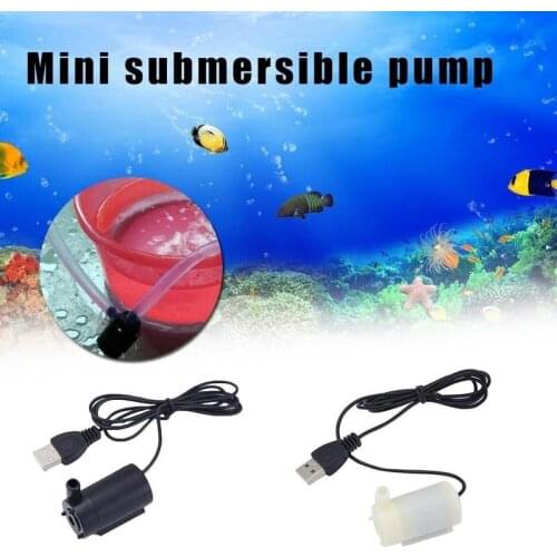 Mini Submersible Water Pump Black White Dc 3-5v 100-200ma 1.2-1.6l/min Usb Low Noise Brushless Motor Vertical Pump For Diy Kit