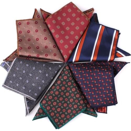 Striped Pocket Square For Men Women Jacquard Chest Towel Wedding Hanky Gentlemen Hankies Mens Suits Handkerchief Pocket Towel