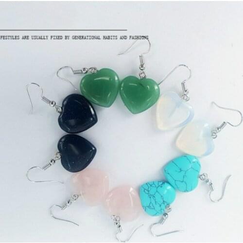 Natural Gem Heart-shaped Sweet Simple Fashion Girl Earrings Jewellery Making Jewelry Accessories Banquet Party Gifts Gifts