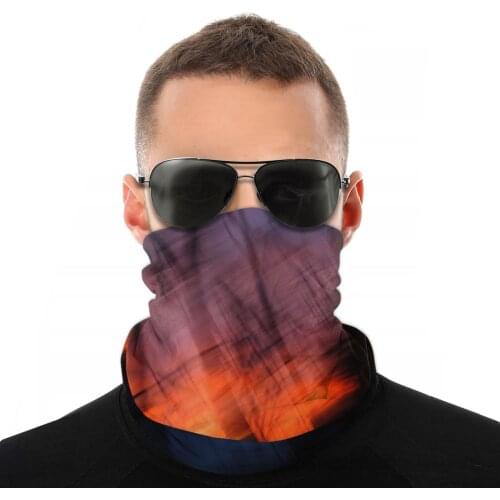 Light Up Your Skies Magic Scarf Half Face Mask Unisex Halloween Tube Mask Seamless Bandanas Versatility Headwear Biking Climbing