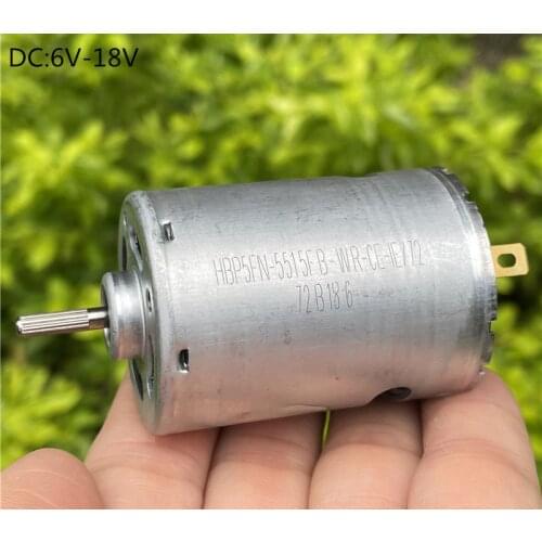 Brand new 36*49mm 6V~18V 545 DC motor 545-5515 front ball bearing high speed carbon brush motor with cooling fan