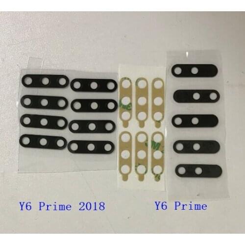 50Pcs/Lot Rear Back Camera Glass Lens For Huawei Y6 Prime (2018) With Adhesive Sticker Replacement Parts