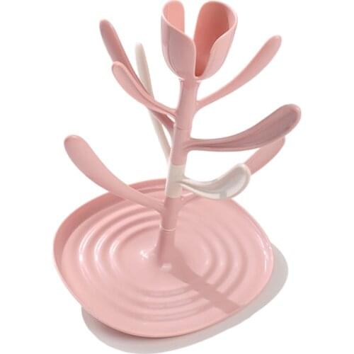Baby Bottle Drying Rack Baby Bottle Holder Cleaning Dryer Drainer Storage Rack Tree Shape Rack For Babies Bottles Removable