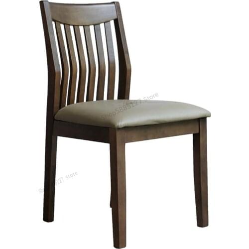 Solid Wood American Walnut Simple Dining Chair Household Small Apartment Dining Table And Chair Combination Stool Backrest Study