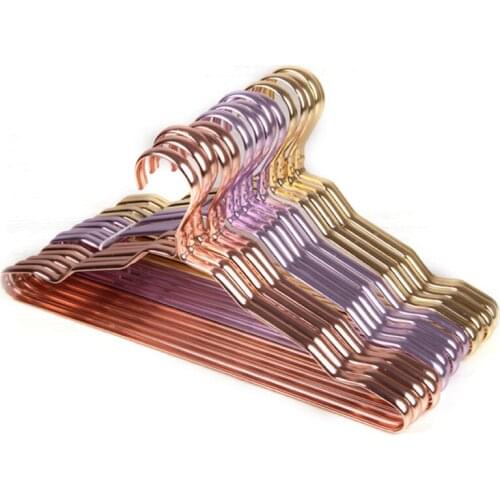 10Pcs Hanger Durable Anti-slip Antideformation Aluminium Alloy Closet Dress Clothing Towel Multifunction Storage Rack LBS