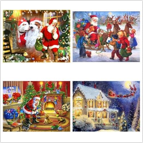 Diy Diamond Embroidery Cute Santa Claus Full Square 5D Diamond Painting Mosaic Art Picture of Rhinestone Christmas Gift Decor
