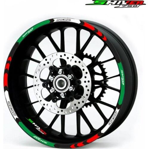 High Quality Motorcycle 17inch Wheel Decal Reflective Stickers For Aprilia SHIVER 750
