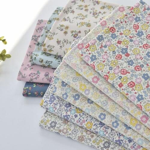 Japan vintage Retro cotton small flower pattern handwork fabric Childrens clothing shirt cloth for DIY Bag 1 order=50cm*110cm