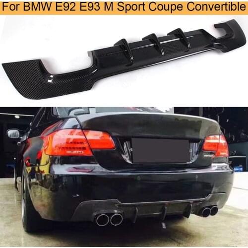 Carbon Fiber Rear Diffuser for BMW E92 E93 M Sport Coupe Convertible M Tech Bumper 2007 - 2013 325i Rear Bumper Diffuser Lip FRP