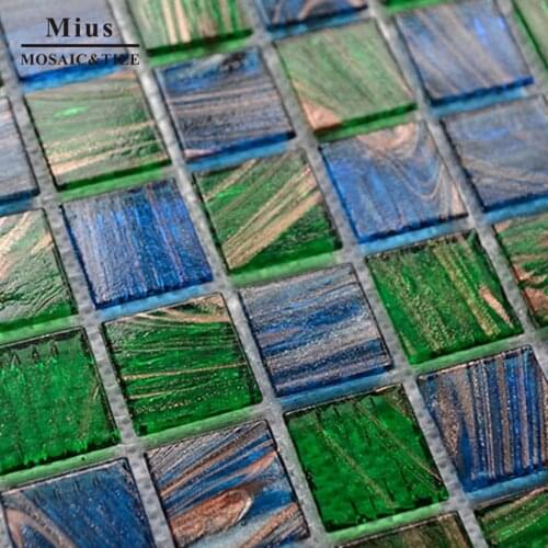 Green mixed blue mosaic special for wall