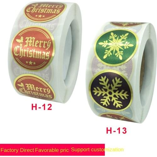 Roll gold sticker day decoration gift series sticker label