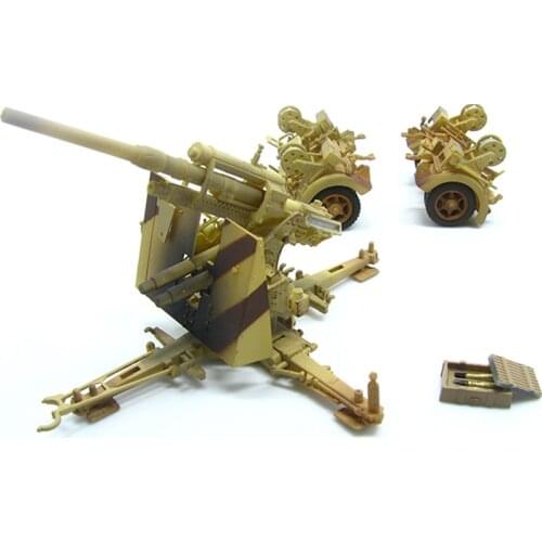 1/72 WWII German Army 88 Gun 88mm Gun FLAK 36 Type With Trailer To Send Magazines Military Weapon Model Display Collection Toys