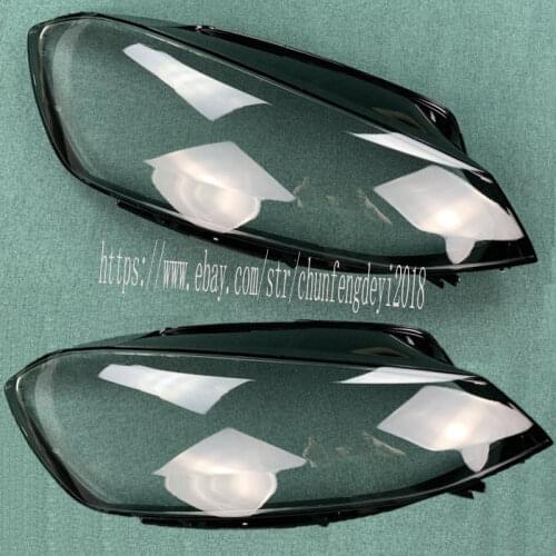 1Pair Headlight Cover Headlamp Lens Lenses For Volkswagen VW Golf 7 2018-2019 Car modification accessories