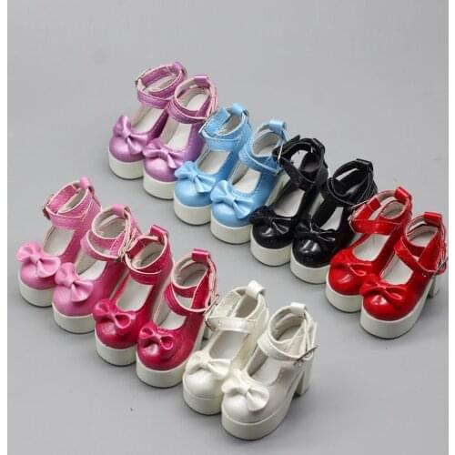1pair 7.8 cm Assorted Colors Princess High Heel Shoes for BJD Dolls, 1/3 Doll Accessories, for 16 Inch 60cm Doll Boots