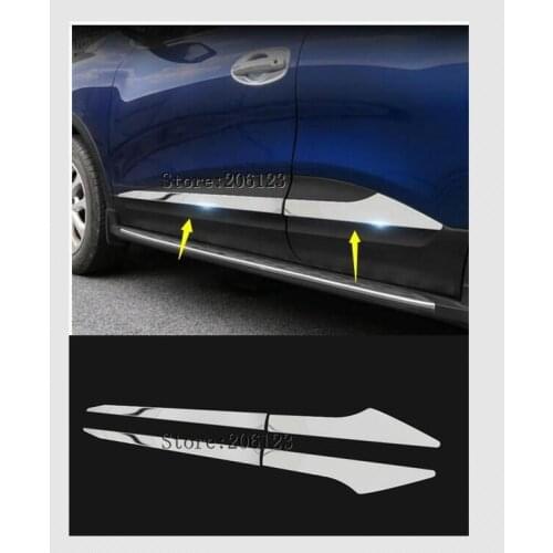 2015 2016 2017 2018 FIT FOR Renault Kadjar stainless steel DOOR SIDE LINE GARNISH BODY MOLDING COVER PROTECTOR TRIM