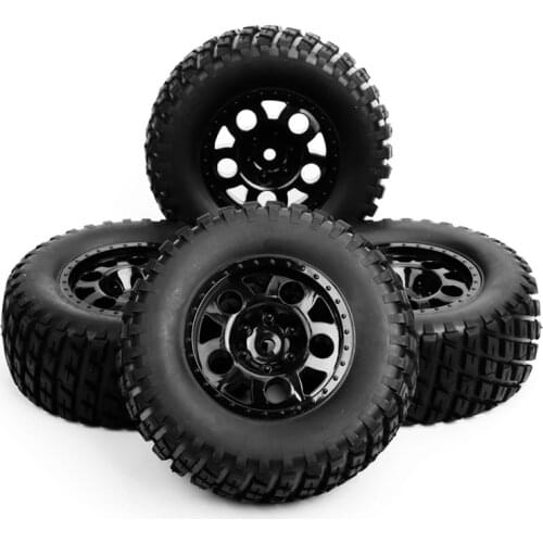 4pcs/set RC 1:10 short course truck tires&wheel 12mm hex fit for SlASH car rim tires tyre