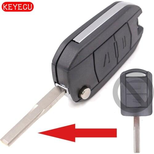 5PCS/LOT Folding Key Shell Case Keyless FOB 2 Button for Opel VAUXHALL OPEL Corsa Meriva Combo HU43 BLADE