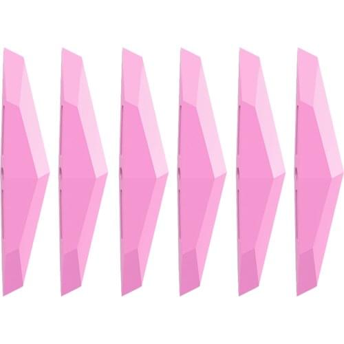 6pcs Universal Car Door Anti-collision Edge Guard Bumper Protector Strip Pink