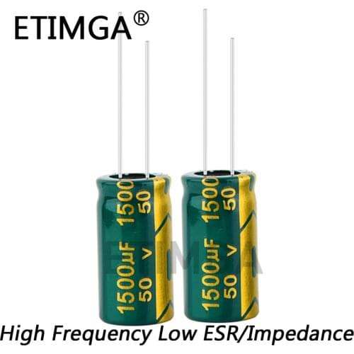 6PCS/LOT High Frequency Low Impedance 50V 1500UF Aluminum Electrolytic Capacitor Size 13*25 1500UF 20