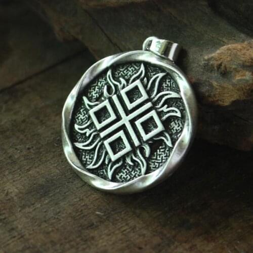 Lanseis 1pcs Makosh Goddess Amulet. Slavic main goddess Slavic symbol charm norse Occult Pendant Germanic Pagan men necklace