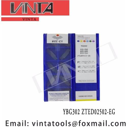 Free shipping high quality 10pcs/lots YBG302 ZTED02502-EG cnc carbide milling inserts