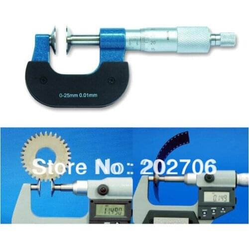 Xibei brand 0-25mm Disk Type Micrometer Gear tooth micrometers Disc Micrometer