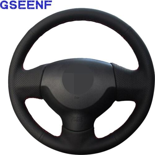 Car Steering Wheel Cover For Mitsubishi Outlander 2013-2006 ASX Lancer X 10 2015-2007 Black Hand-stitched Artificial Leather