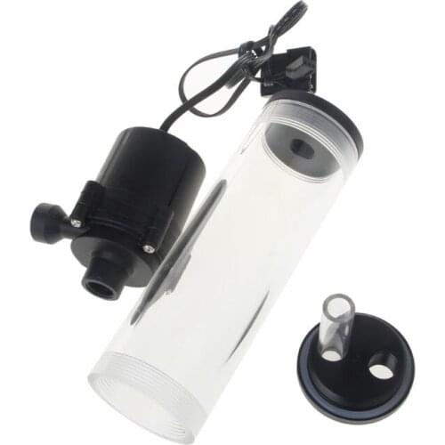 G1/4" Thread XHC8+160mm Cylinder Computer Water Tank 12V 19W PC Water Cooling SC600 Pump Radiator Waterblock Holder Kit For CPU