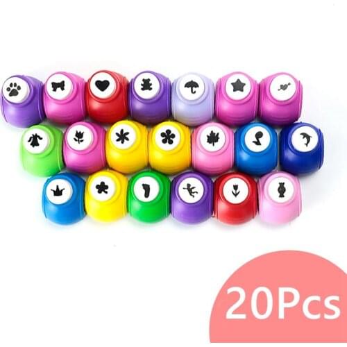 20Pcs/Lot Kid Child Mini Paper Punch For Scrapbooking Punch DIY Handmade Cutter Tag Card Craft Punch Hole Cutter Tool Randomly