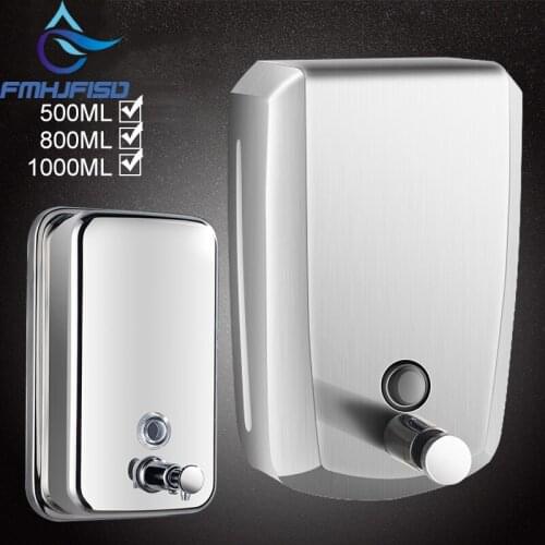 Free Shipping Wholesale And Retail Bathroom Kitchen Soap Dishpenser Wall Mounted 500ml *2 Pop Up Liquid Soap Dispenser