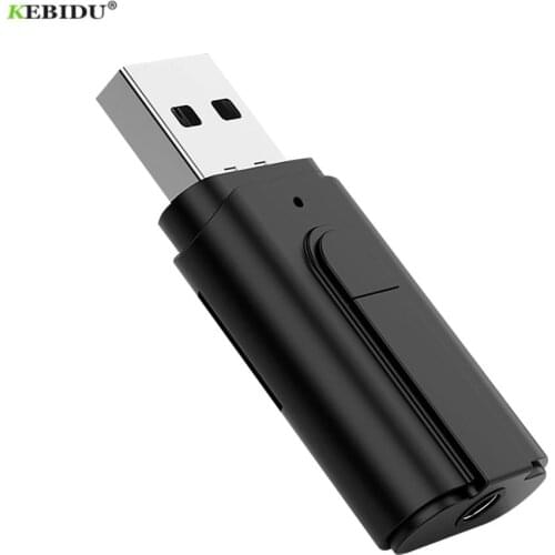 Kebidu 2 IN 1 Wireless Receiver Transmitter Audio Adapter Bluetooth 5.0 with TF Card Solt 3.5mm Aux For PC Headphone