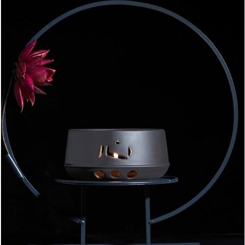 Creative Ceramic Vintage Teapot Stove Garden Candle Heating Tea Coffee Milk Base Cushion Office Kung Fu Tea Set Accessories Gift