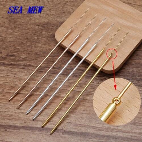5 PCS 3*130mm Copper Hair Stick Hairpins For Women Headwear Accessories DIY Jewelry Making