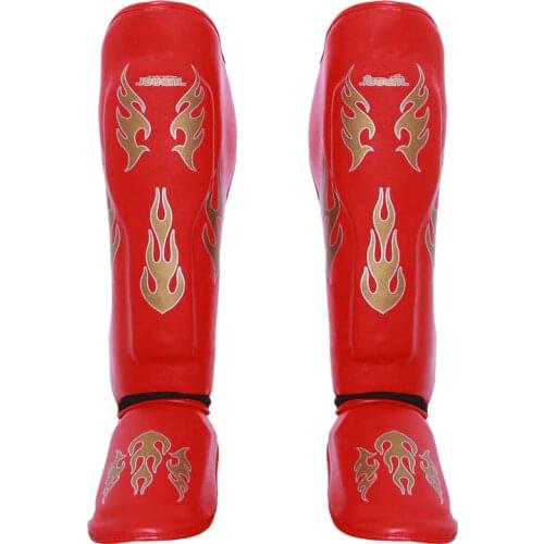 Muay Thai Martial Arts Boxing Leggings Shin Guards Foot Ankle Guard Protection Leg Protector Sparring MMA Kickboxing Gear DCE