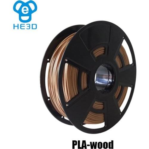 Free shipping HE3D makerbot PLA wood filament 3D printing material for 3d printer 1.75mm 0.8Kg