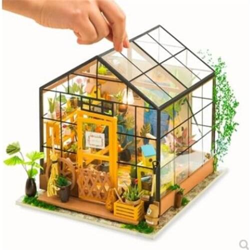 New Handmade Doll House Miniature Diy Dollhouse With Furnitures Wooden House The Star Coffee Bar Toys For Children Birthday Gift