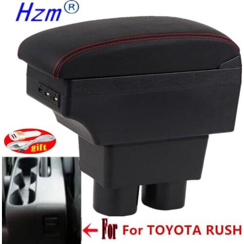 For TOYOTA RUSH Armrest box For TOYOTA RUSH Interior special Retrofit parts Center Car Armrest box Center Storage box USB LED