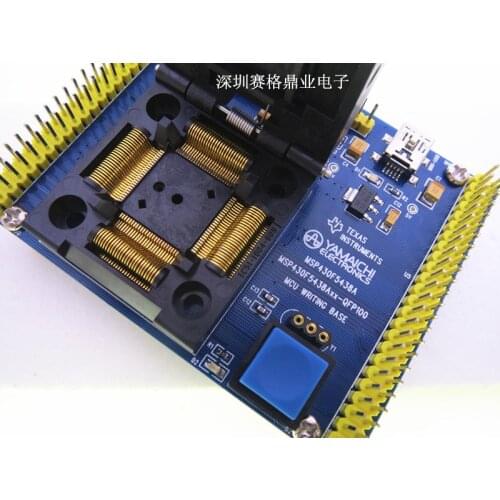 Clamshell QFP100 IC51-1004-809 MSP430F5419/5417/5418/5419 YAMAICHI IC Burning seat Adapter test seat Socket bench