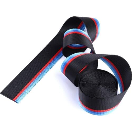3.8 Meter/roll Seat Belt M Strip Racing Harness Ribbon Auto Safety Webbing For BMW 1 3 5 6 7 X5 X6 E46 E39 E36 E90 F10 F30
