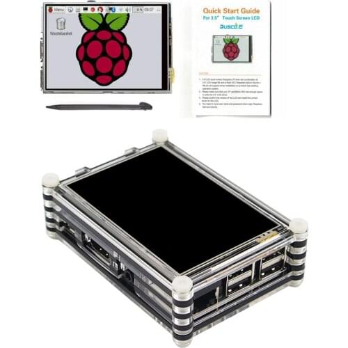 3.5 inch LCD TFT Touchscreen Display + 9 Layer Acrylic Case Box Kit for Raspberry Pi 3 Model B Board Pi 3 B+ Plus lcd