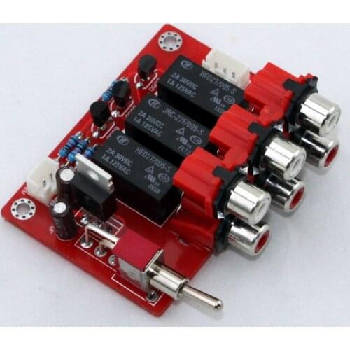 DC12V Three-way input switch Audio amplifier input switchboard Switch board using Original macro relay