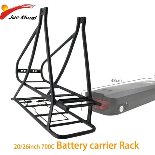 Bicycle Luggage Carrier Rear Rack Double Layer luggage rack Shelf Adjustable for20'' 26" 700C Bikes Electric Bike Ebike Battery