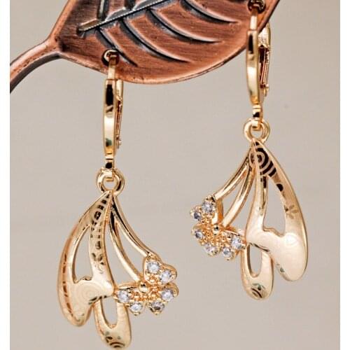 Luxury Bohemian Statement Earrings for Womens earrings Gold color dangle Drop heart Earring Jewelry for Party Wedding