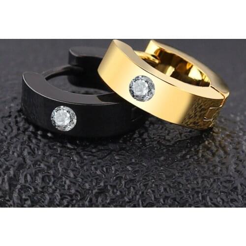 Earring for women Stainless Steel Fashion Zircon earring black Jewelry Fashion Gold Earring women Gifts for Woman Accessories