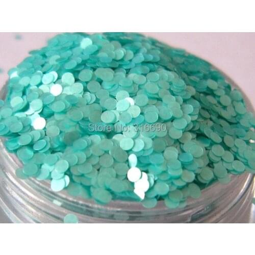 1mm Green Matte Solvent Resistant Nail Glitter Round for Nail Polish Mix -- Nail Art DIY Supplies