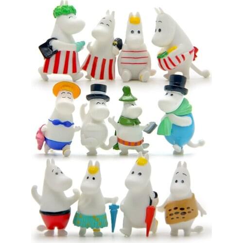 12 pcs /set small fertilizer a family of hippo hand do diy doll action & toy figures doll baby boy and girl toys